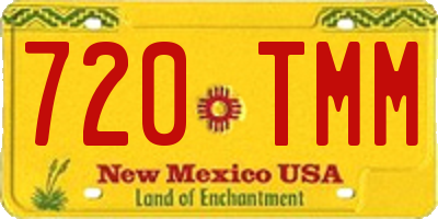 NM license plate 720TMM