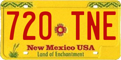 NM license plate 720TNE