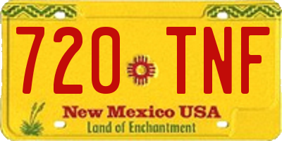 NM license plate 720TNF