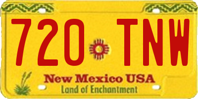 NM license plate 720TNW