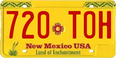 NM license plate 720TOH