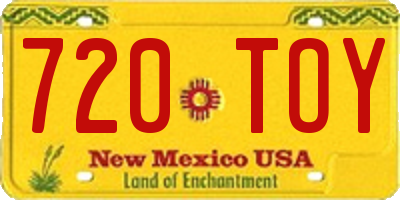 NM license plate 720TOY