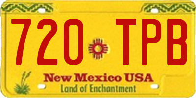 NM license plate 720TPB