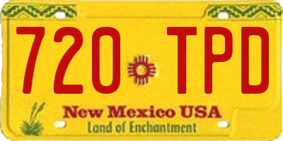 NM license plate 720TPD
