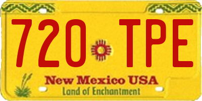 NM license plate 720TPE