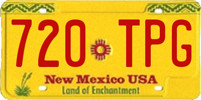 NM license plate 720TPG