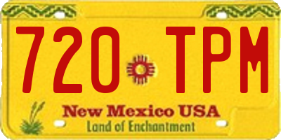 NM license plate 720TPM