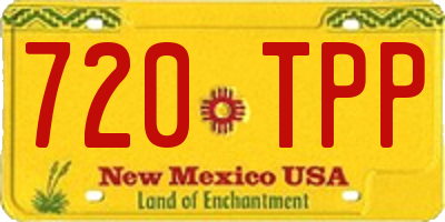 NM license plate 720TPP