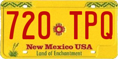 NM license plate 720TPQ