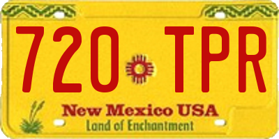 NM license plate 720TPR