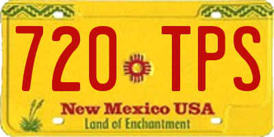 NM license plate 720TPS