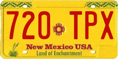 NM license plate 720TPX