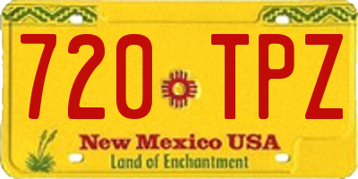 NM license plate 720TPZ
