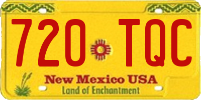 NM license plate 720TQC