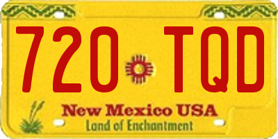 NM license plate 720TQD