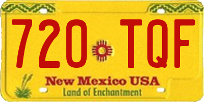 NM license plate 720TQF