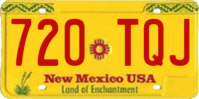 NM license plate 720TQJ