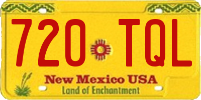 NM license plate 720TQL