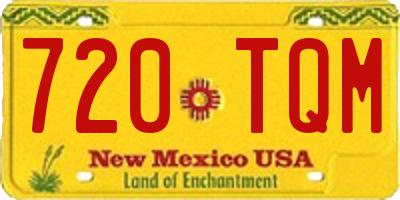 NM license plate 720TQM