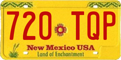 NM license plate 720TQP