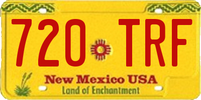NM license plate 720TRF