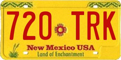 NM license plate 720TRK