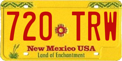 NM license plate 720TRW