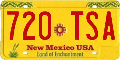 NM license plate 720TSA