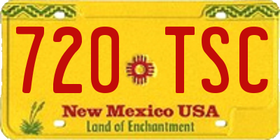 NM license plate 720TSC