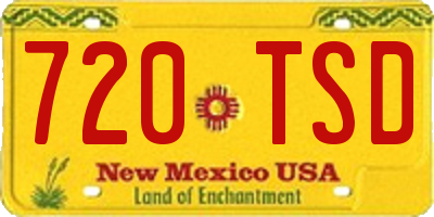 NM license plate 720TSD