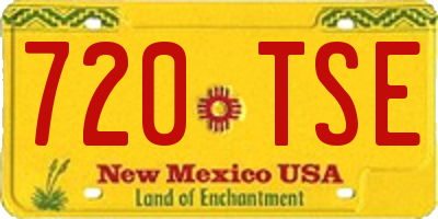 NM license plate 720TSE