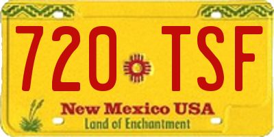 NM license plate 720TSF