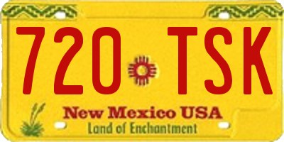 NM license plate 720TSK