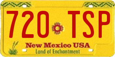 NM license plate 720TSP