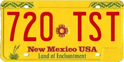 NM license plate 720TST