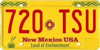 NM license plate 720TSU