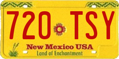 NM license plate 720TSY
