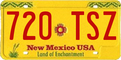 NM license plate 720TSZ