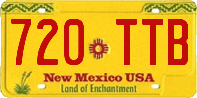 NM license plate 720TTB