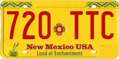 NM license plate 720TTC