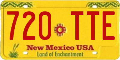 NM license plate 720TTE