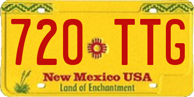 NM license plate 720TTG