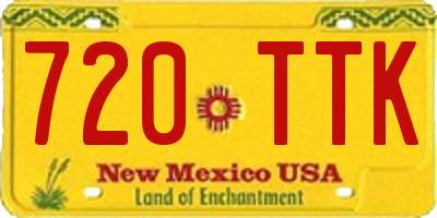 NM license plate 720TTK