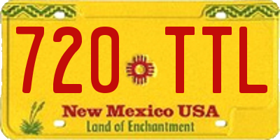 NM license plate 720TTL