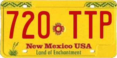 NM license plate 720TTP
