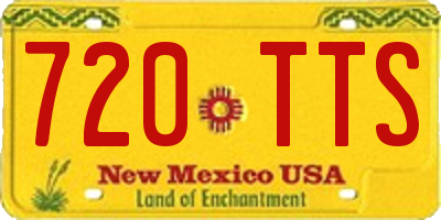 NM license plate 720TTS