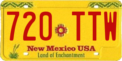NM license plate 720TTW
