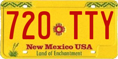 NM license plate 720TTY