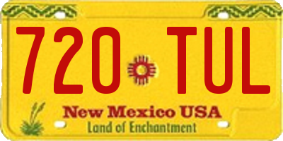 NM license plate 720TUL