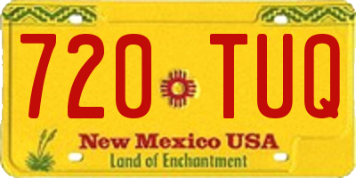 NM license plate 720TUQ